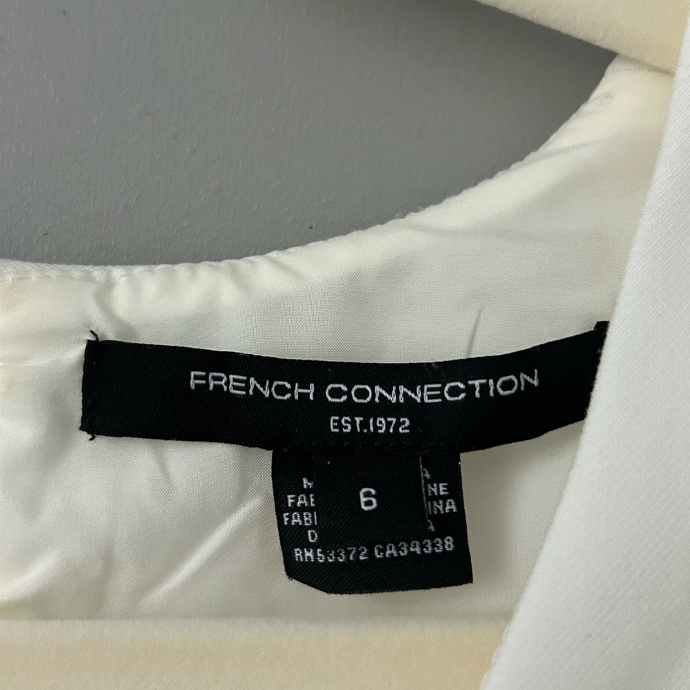 French Connection White Ruffle Mini Dress - Picture 3 of 4